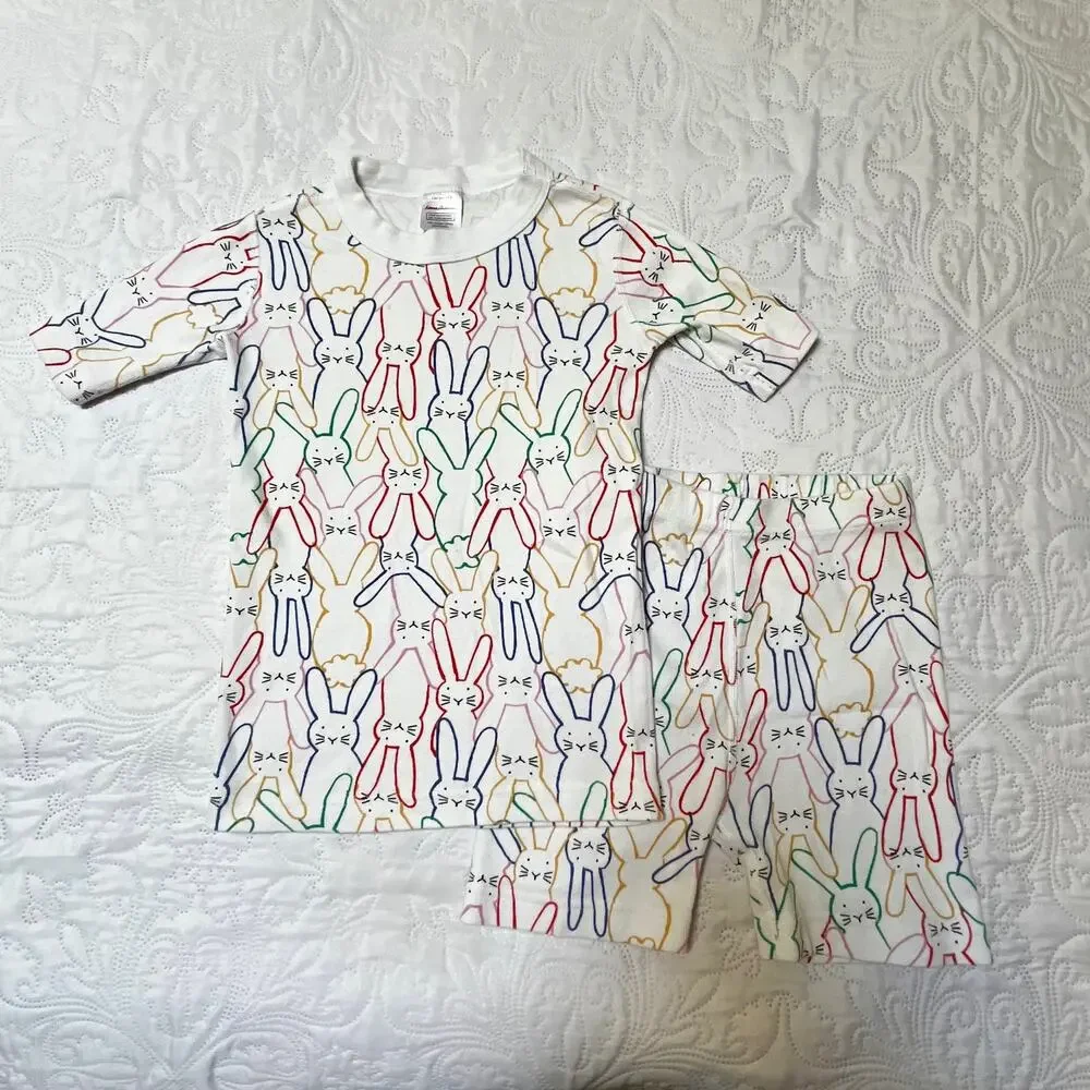 Hanna Andersson Bunny Print PJ Set Size 8